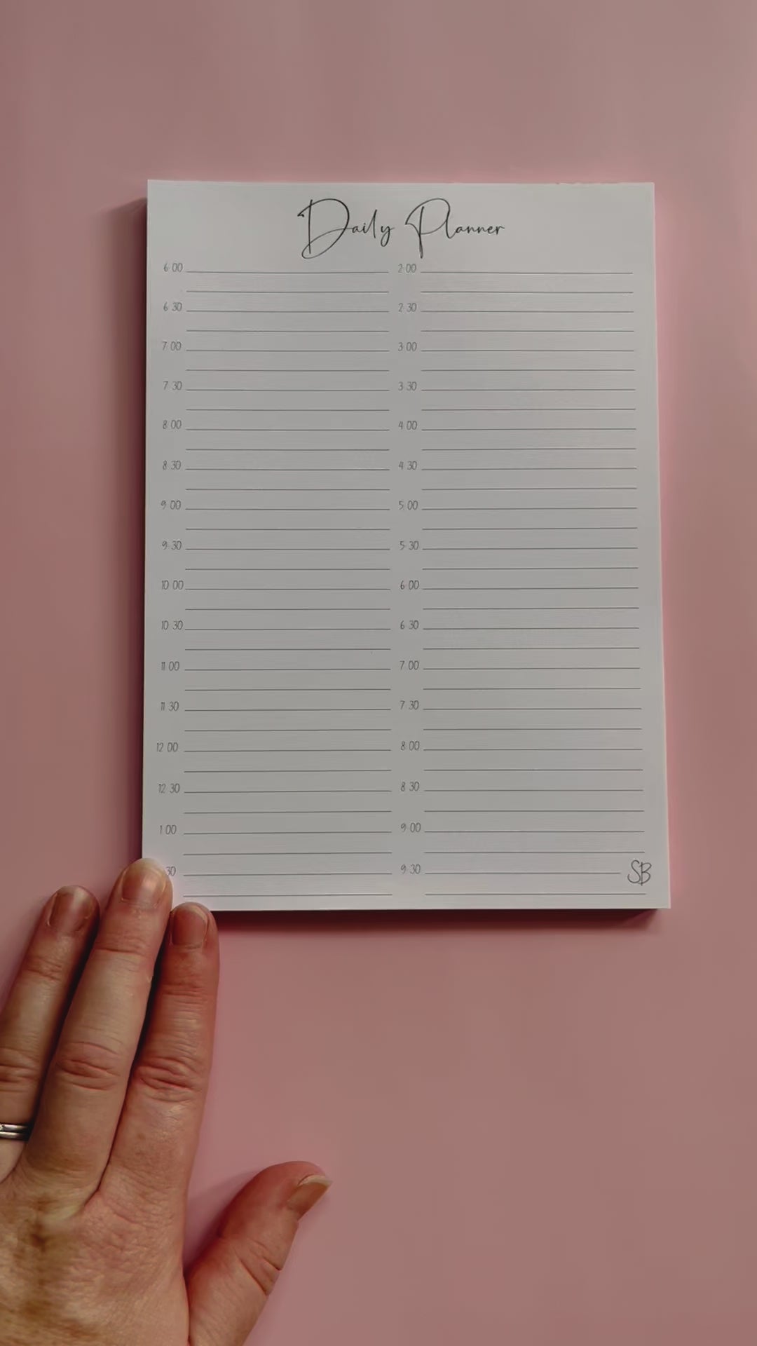 Daily Planner A5 Notepad