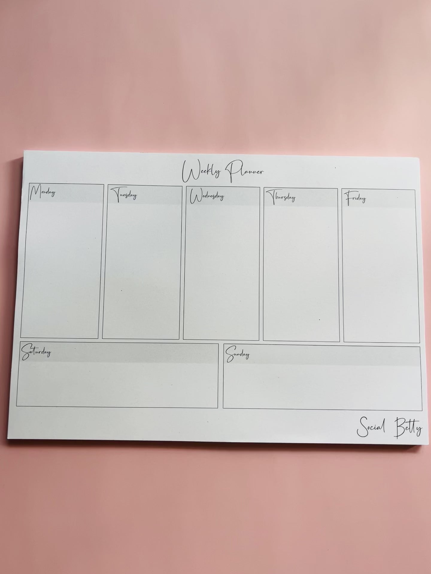 A4 Weekly Planner